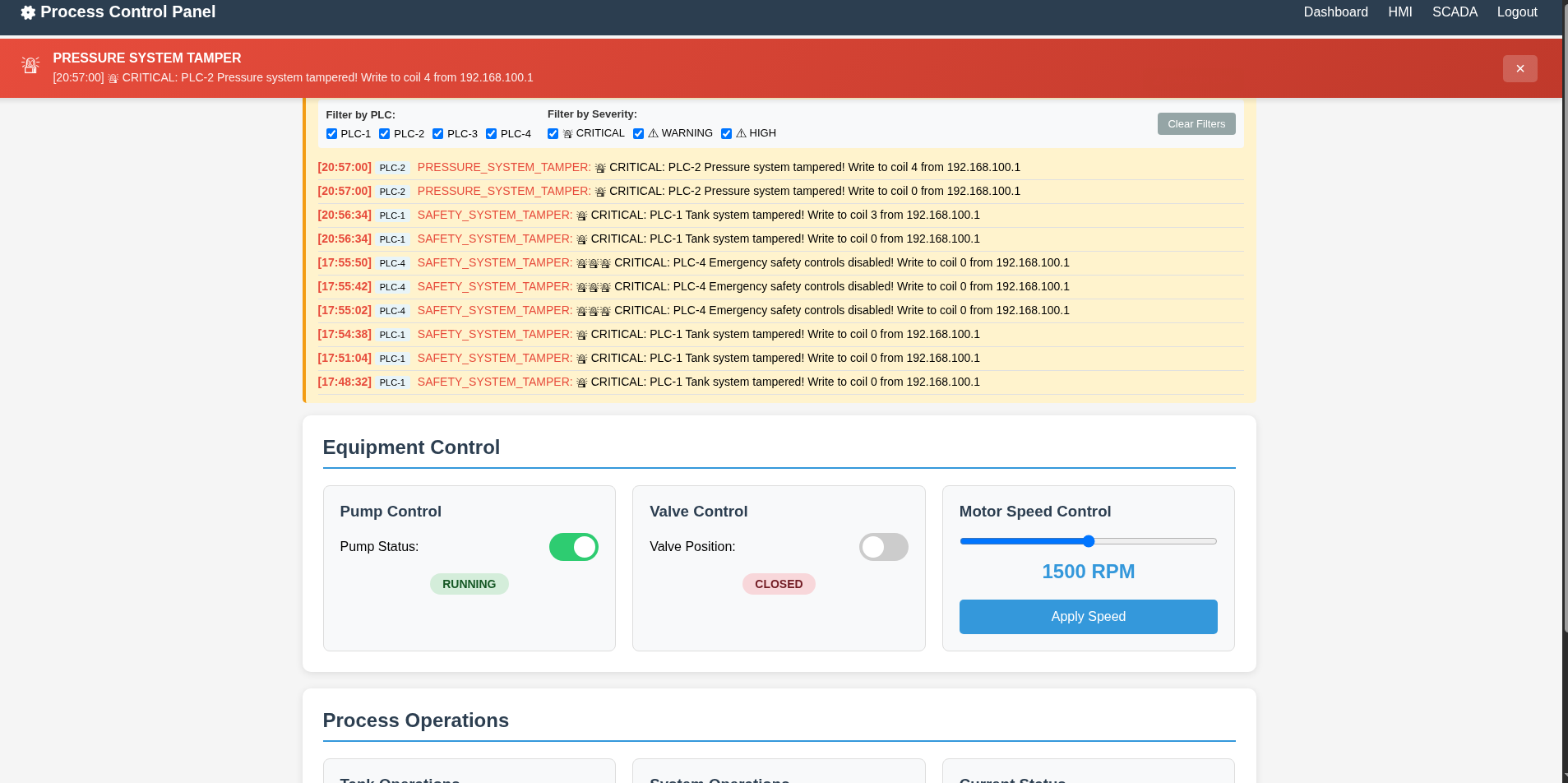 Vuln-PLC alerting view